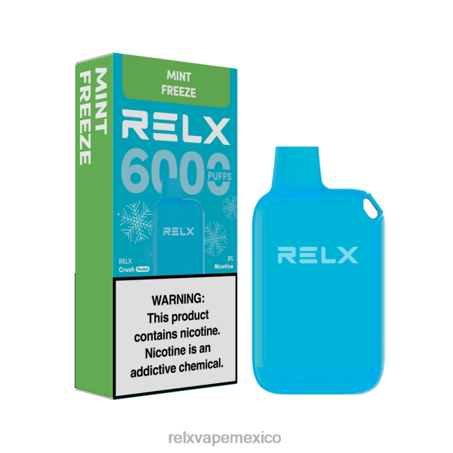 RELX Sabor Tabaco - RELX Crush Pocket 6000 helado congelación de menta 6006J12
