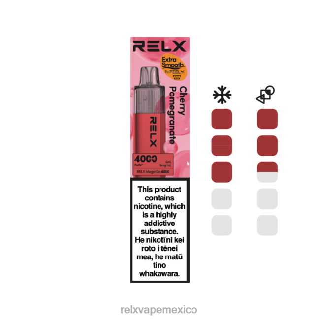 RELX Sabor Tabaco - RELX MagicGo 4000 vaporizadores desechables granada cereza 6006J8