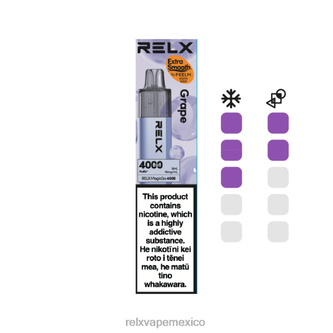 RELX Vape Mexico - RELX MagicGo 4000 vaporizadores desechables uva 6006J6